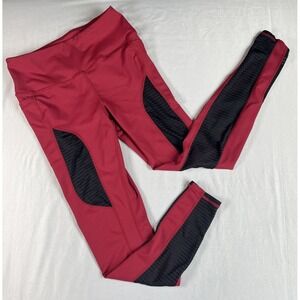 Aptitude Apparel‎ Athletic Leggings Red Women's Size Small Comfortable Ribbed